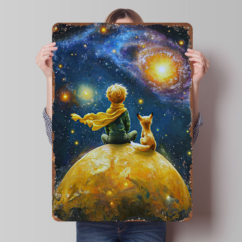 Desk Setup Poster - The Little Prince and Fox Printed
