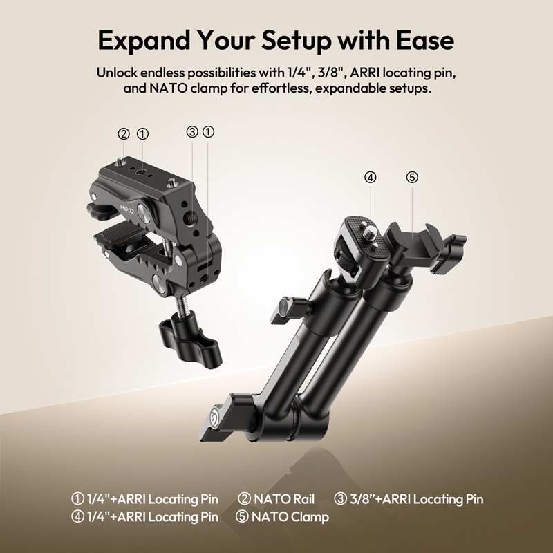 Ulanzi 10 inch Magic Arm Kit H - Monitor Arm Clamp 评论和价格