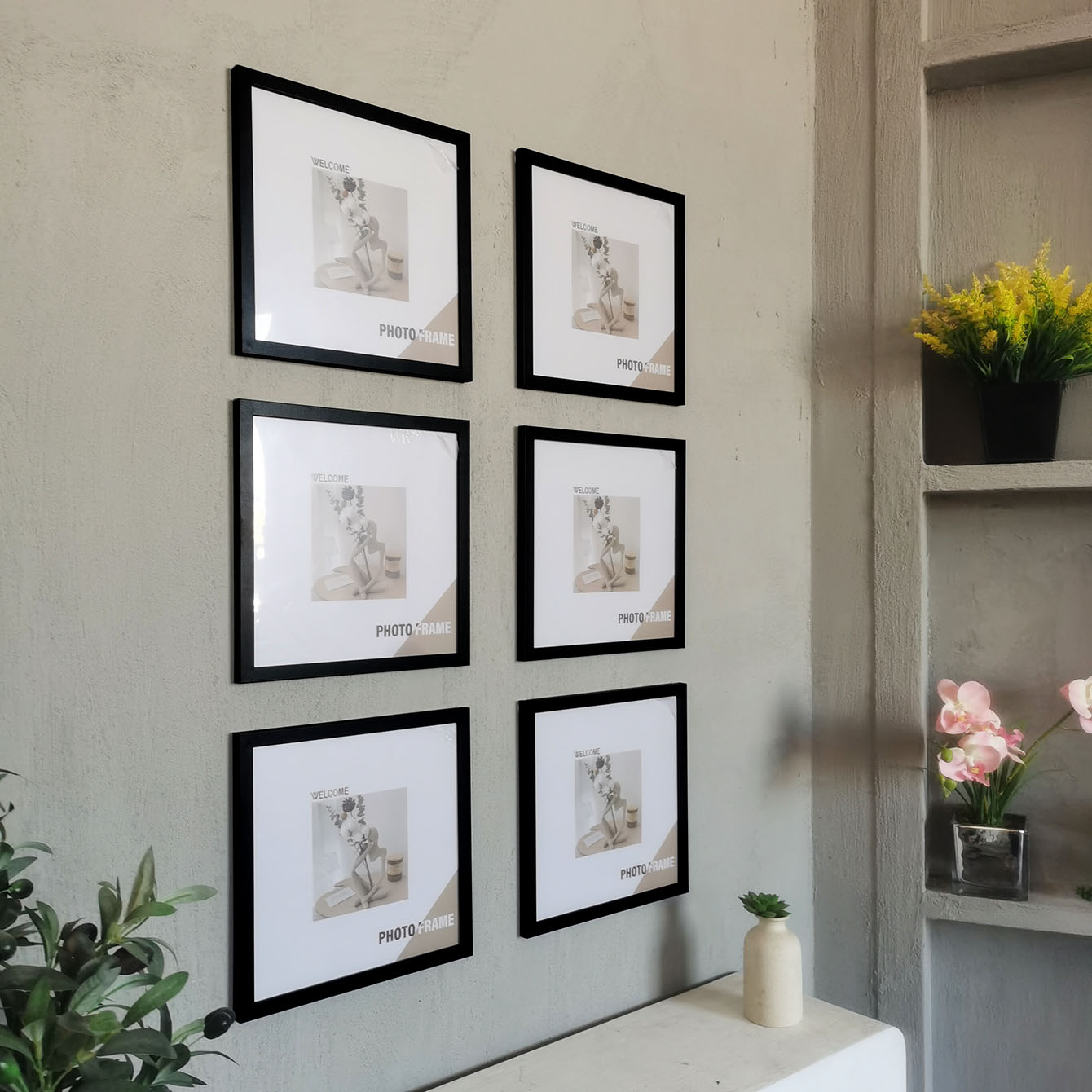 3Pcs Wood Square Photo Frames  - Desk Setup Poster 评论和价格