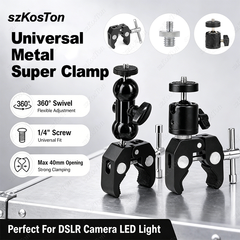 Camera Metal Super Clamp 360°  - Monitor Arm Clamp 评论和价格