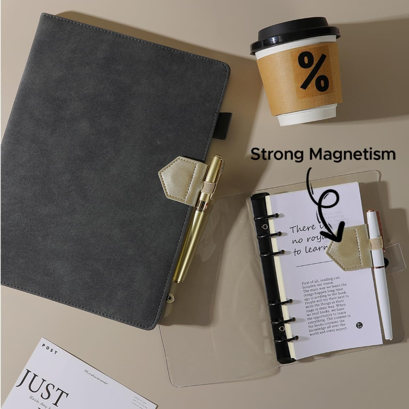 1pc Magnetic PU Leather Bookma - Pen Cup Magnetic 评论和价格