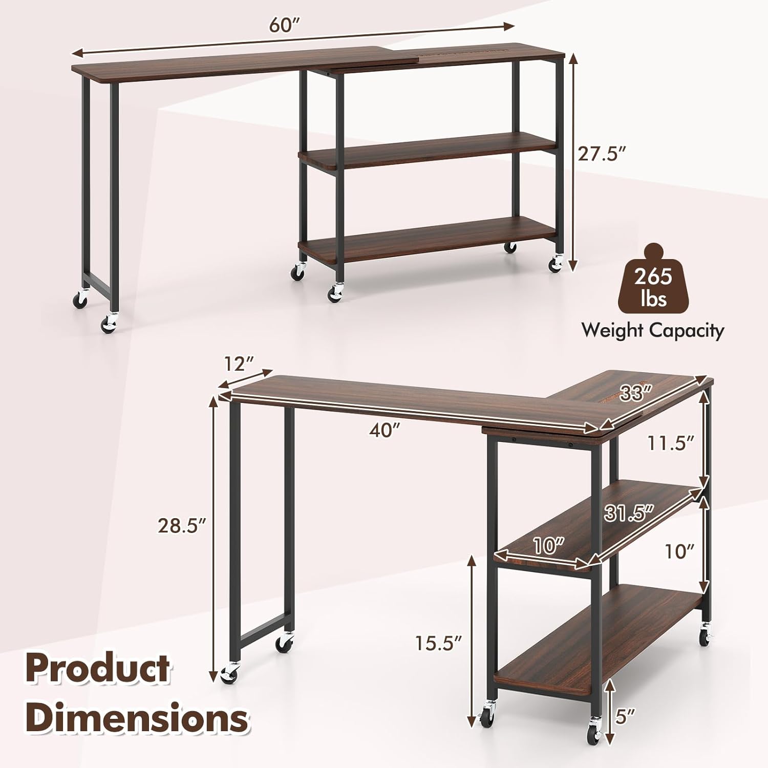 360° Rotating Side Table with  - Desk Setup Maker 评论和价格