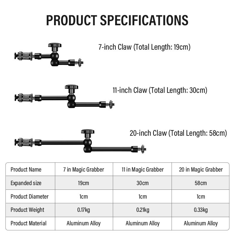 Magic Arm 7/11/20 Inch 360° Ro - Monitor Arm Clamp 评论和价格