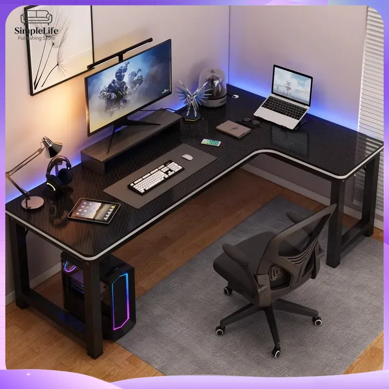 Corner Gaming Desk Computer De - Desk Setup Dual Monitor And Laptop 评论和价格
