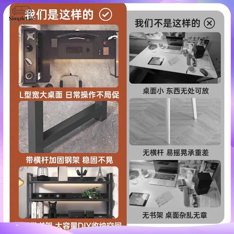Corner Gaming Desk Computer De - Desk Setup Dual Monitor And Laptop 评论和价格
