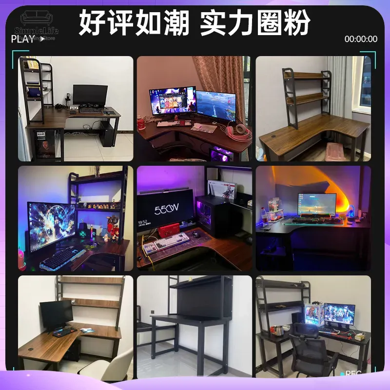 Corner Gaming Desk Computer De - Desk Setup Dual Monitor And Laptop 评论和价格