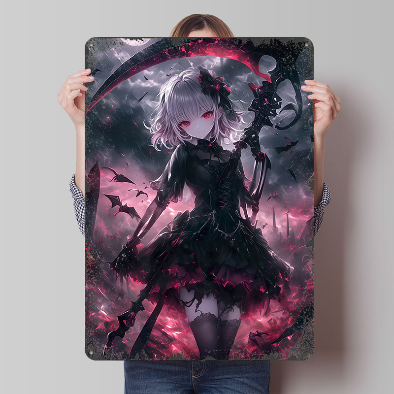 Demon Grim Reaper Girl Poster  - Desk Setup Poster 评论和价格
