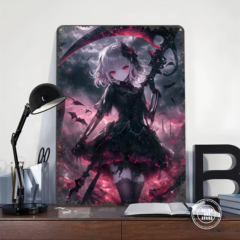 Demon Grim Reaper Girl Poster  - Desk Setup Poster 评论和价格