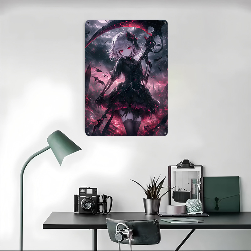 Demon Grim Reaper Girl Poster  - Desk Setup Poster 评论和价格