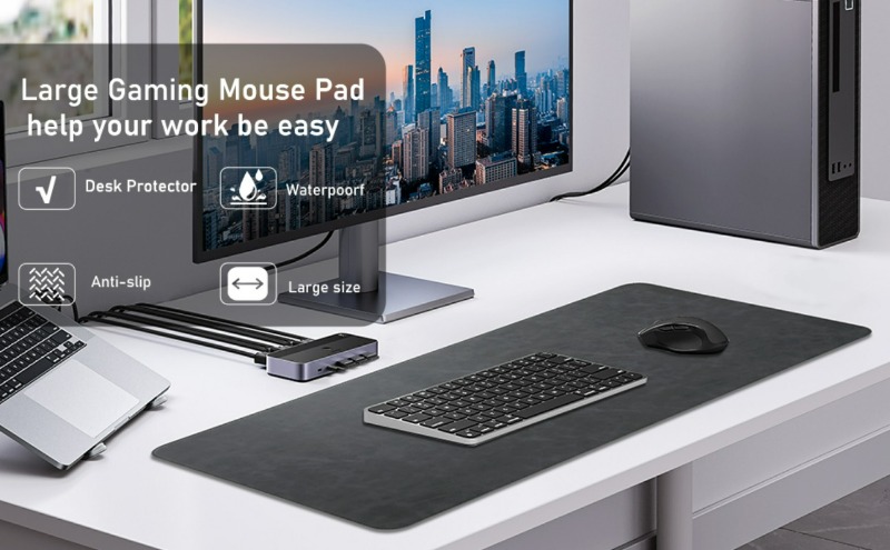 Large Mouse Pad Desk Pad Water - Desk Pad Leather Large 评论和价格