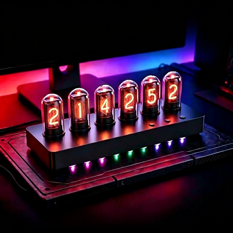 IPS‑Simulated Nixie Tube Clock - Desk Setup Youtube 评论和价格