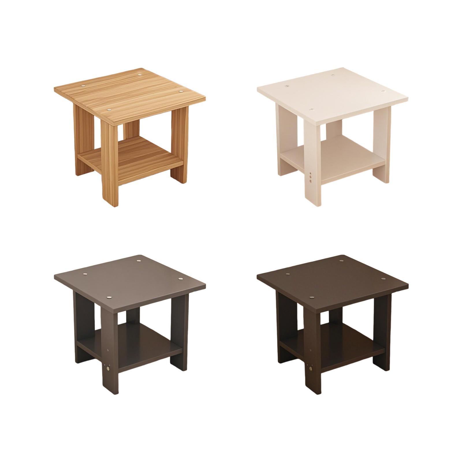 Wooden Double Layers Side Tabl - Desk Setup Maker 评论和价格