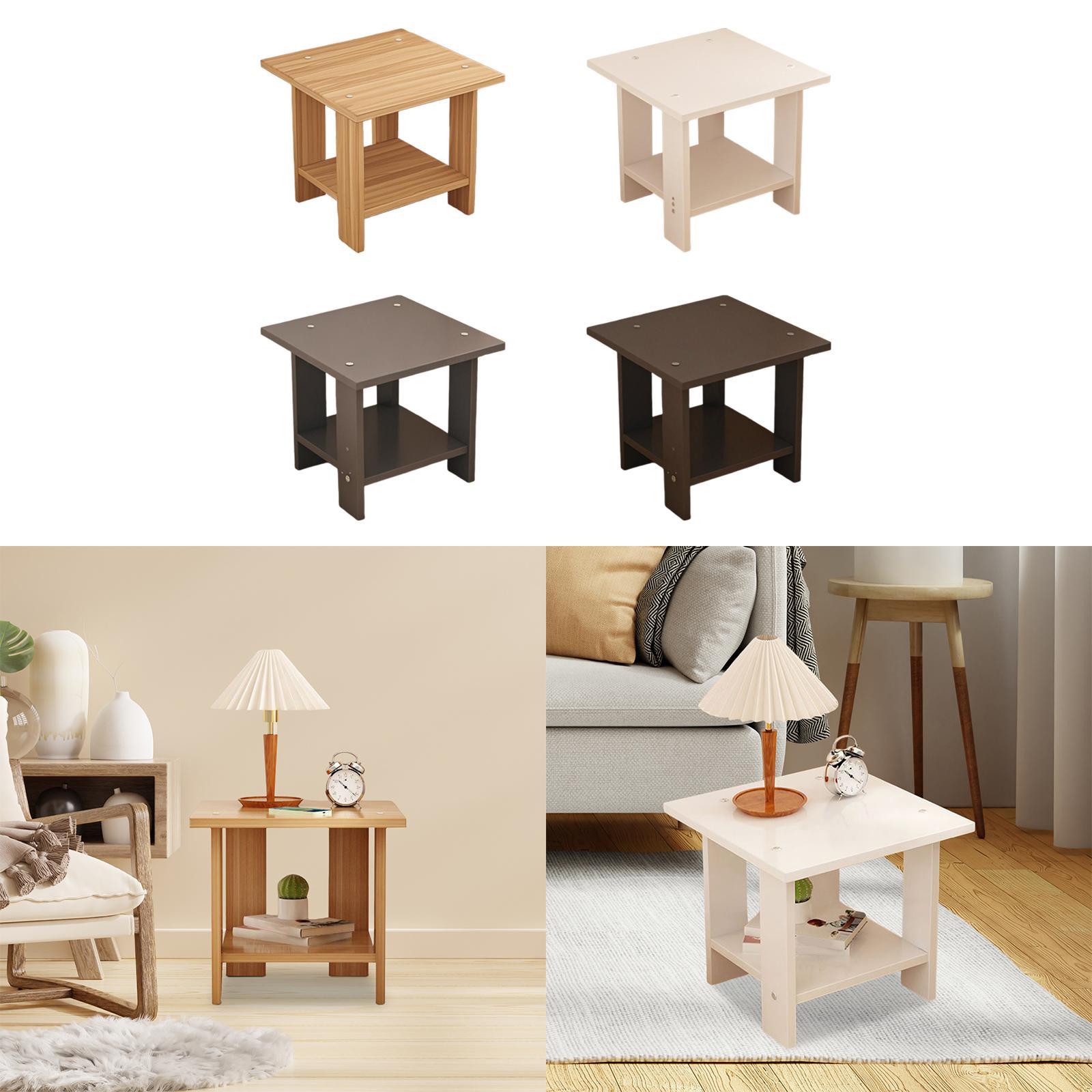 Wooden Double Layers Side Tabl - Desk Setup Maker 评论和价格