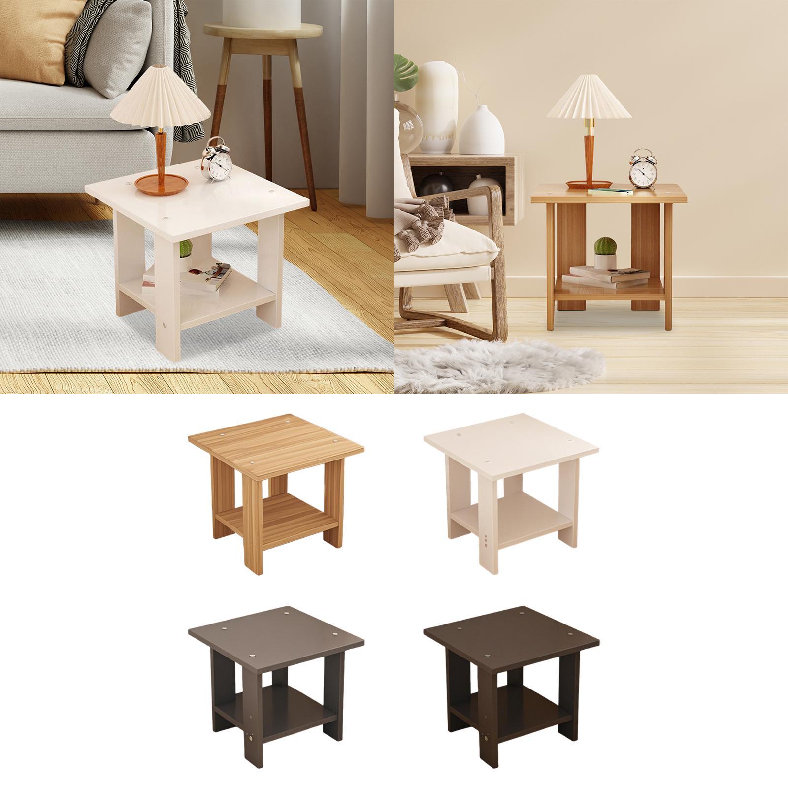 Wooden Double Layers Side Tabl - Desk Setup Maker 评论和价格