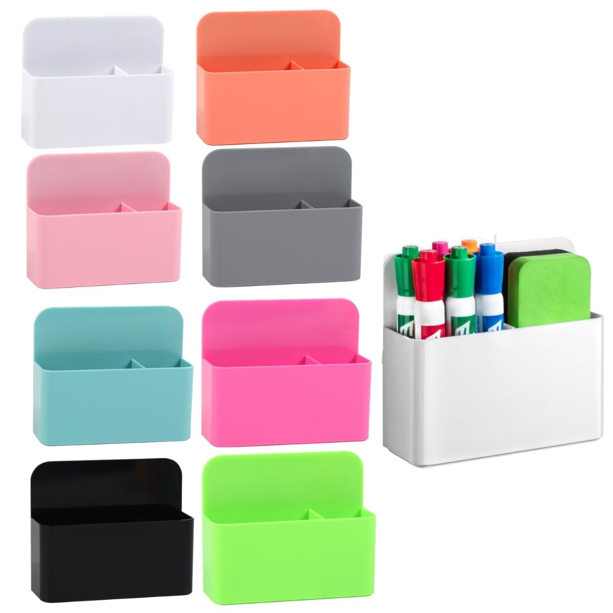 2 Pcs Magnetic Dry Erase Marke - Pen Cup Magnetic 评论和价格