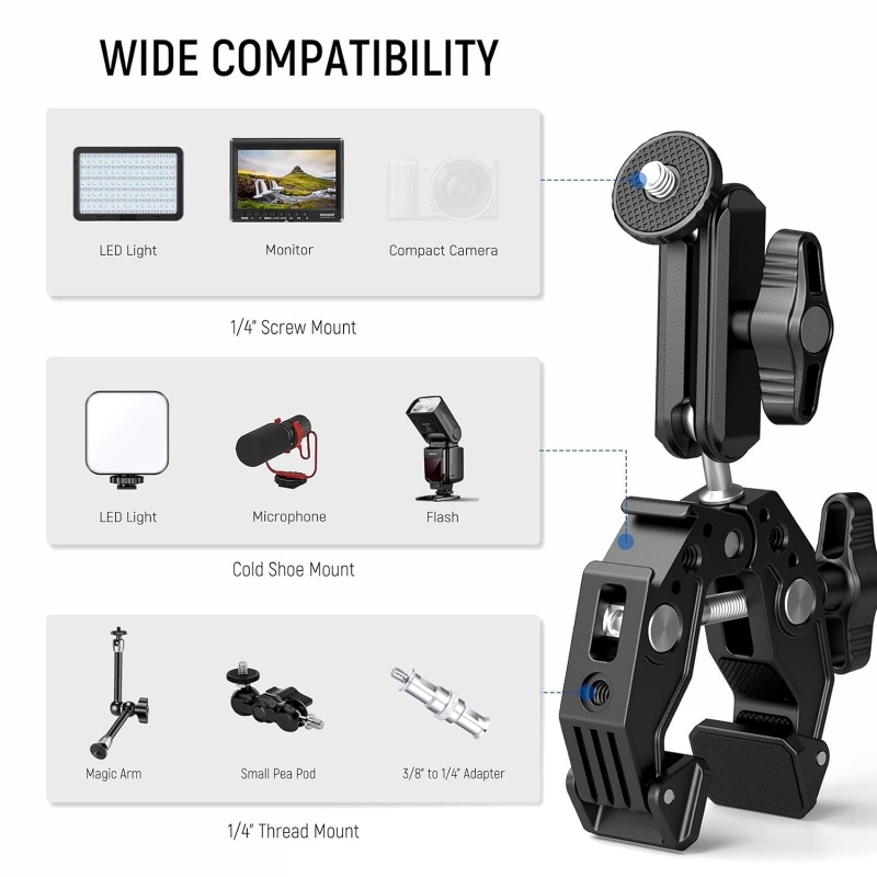 Universal Aluminum Super Clamp - Monitor Arm Clamp 评论和价格