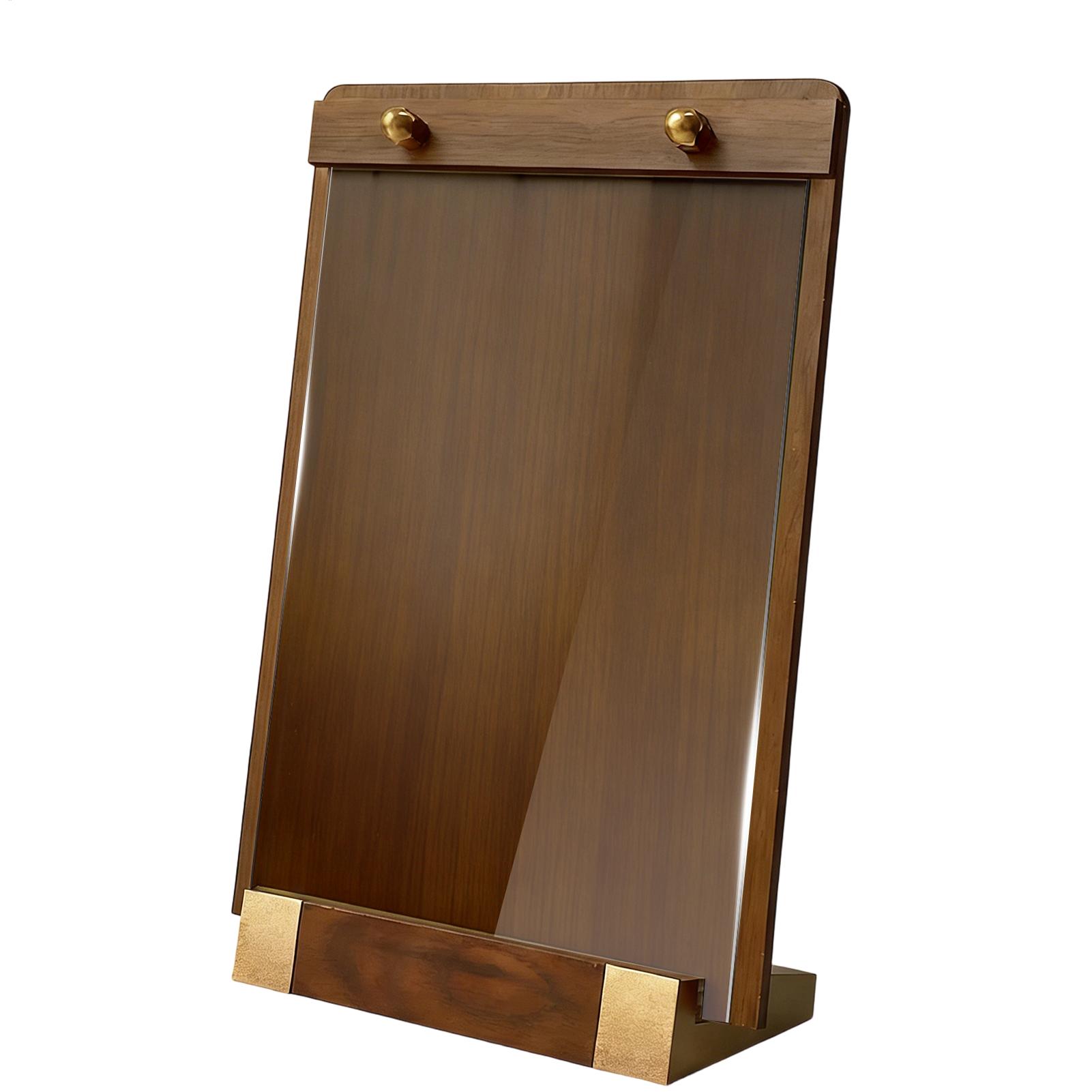 Acrylic Sign Holder Walnut Bas - Desk Setup Poster 评论和价格