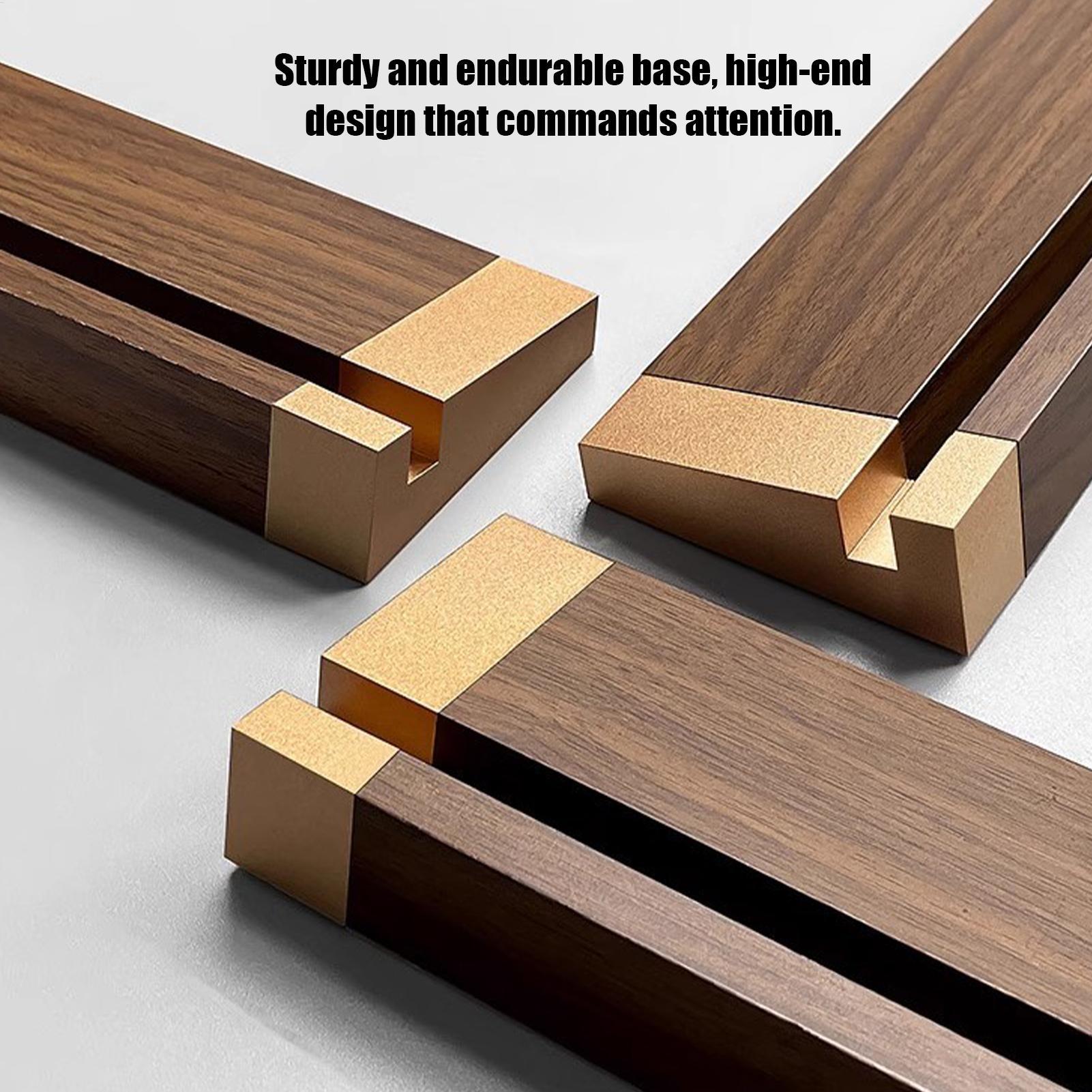 Acrylic Sign Holder Walnut Bas - Desk Setup Poster 评论和价格