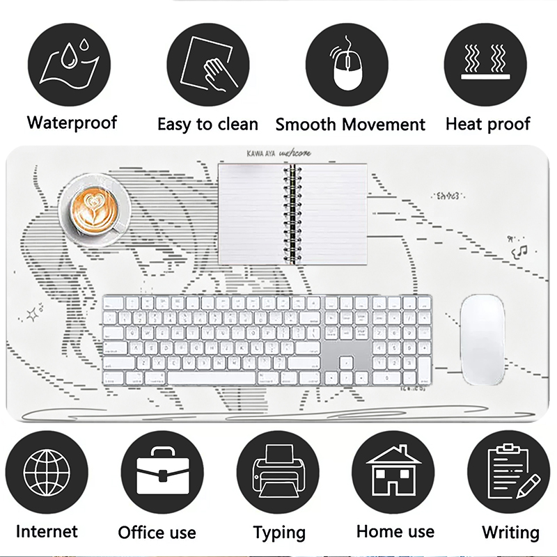 1Pcs Leather Mouse Pad Anime A - Desk Pad Leather Large 评论和价格
