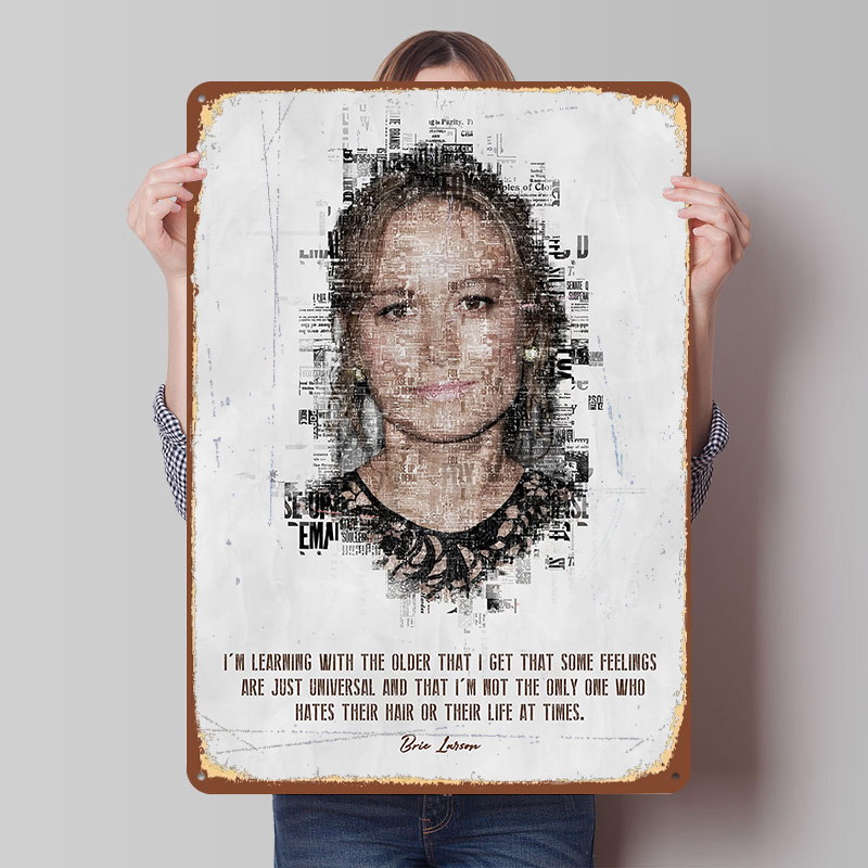 Brie Larson Quote Art Tin Post - Desk Setup Poster 评论和价格