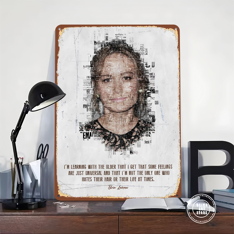 Brie Larson Quote Art Tin Post - Desk Setup Poster 评论和价格