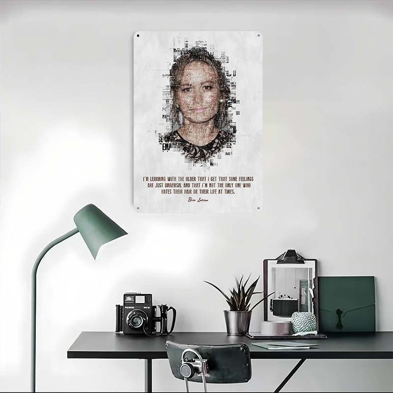 Brie Larson Quote Art Tin Post - Desk Setup Poster 评论和价格
